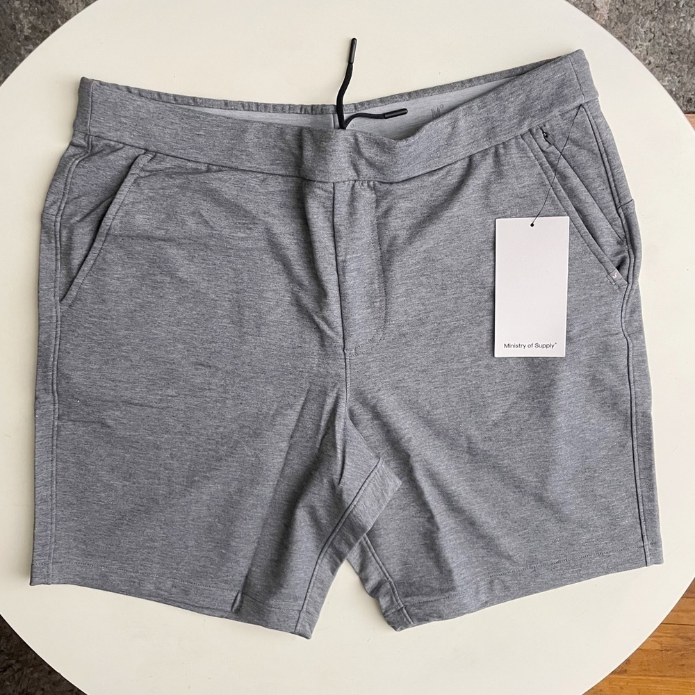 Ministry of Supply Men’s 8” Fusion Terry Short Gray Size XL New